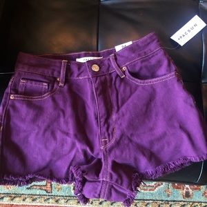 Pac Sun Purple High Rise Festival Shorts